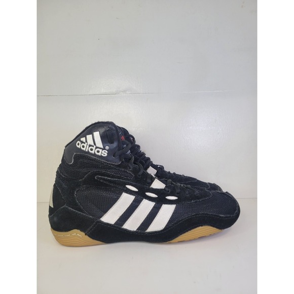 Vintage Y2K‎ Adidas Tyrint Wrestling Shoes Boxing MMA 2001 Black White Men\'s 7.5 main image 7